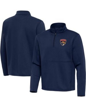 Antigua Florida Panthers Twist Quarter-zip Pullover Jacket - Blue
