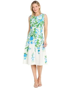 R & M Richards Crewneck Midi Dress - Blue