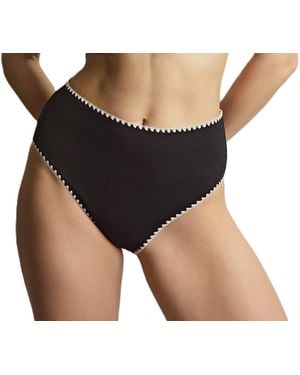 Panache Aurora High Waist Bikini Bottom - Black