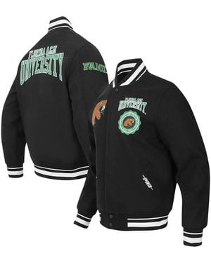 Pro Standard Florida A & M Rattlers Crest Wool Full-zip Jacket - Black