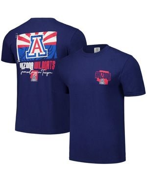 Image One And Arizona Wildcats Hyper Local Gameday Flag T-shirt - Blue