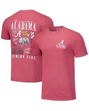 Image One And Alabama Tide Hyper Local Campus Poster T-shirt - Pink