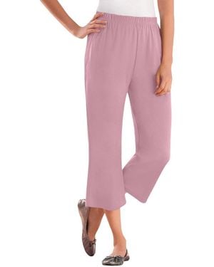 Woman Within Within 7-day Knit Capri - Pink