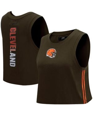 Pro Standard Cleveland S Ombre Wordmark Classic Cropped Tank Top - Black
