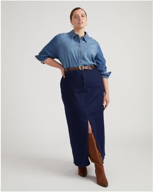 UNIVERSAL STANDARD Comfortdenim Maxi Skirt - Blue