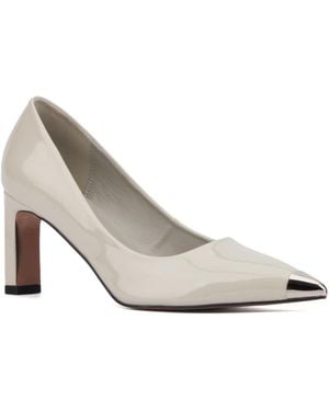 TORGEIS Ivonne Pointed Toe Pump Heel - White