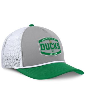 Fanatics Gray/green Oregon Ducks Course Foam-front Adjustable Trucker Hat