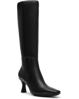Anne Klein Perfektion Snip Toe Knee High Boots - Black
