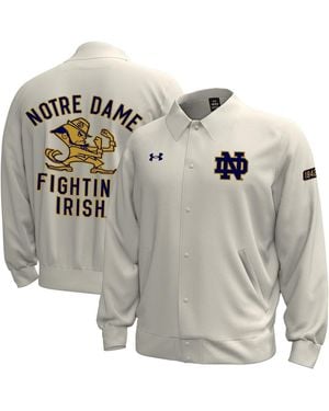 Under Armour Under Armor Notre Dame Fighting Irish Gameday Icon Full-snap Fleece Jacket - Gray