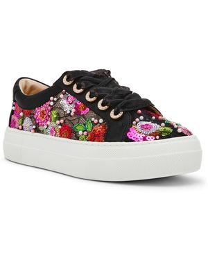 Betsey Johnson Bonny Lace-up Sneakers - Gray