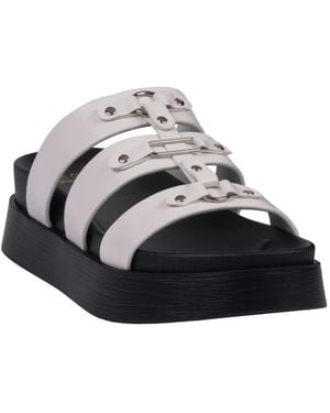Gc Shoes Stevie Strappy Platform Wedge Sandals - Gray