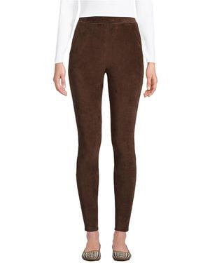 Lands' End Tall Sport Knit High Rise Corduroy leggings - Brown