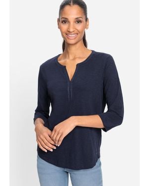 Olsen Effortless Jersey Tunic Shirt in Black | Lyst