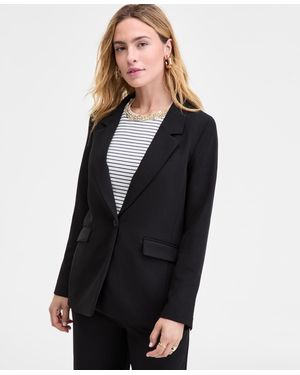 On 34th Relaxed Crepe Blazer - Black