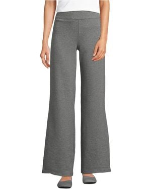 Lands' End Starfish High Rise Pull On Wide Leg Pocket Pants - Gray