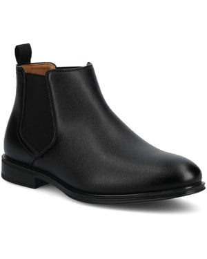 Vance Co. Josiah Pull On Comfort Chelsea Boots - Black