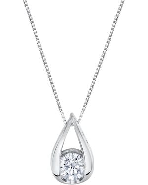 Sirena Lab Grown Diamond Pear Shape Pendant Necklace (1-1/2 Ct. T.w. - Metallic