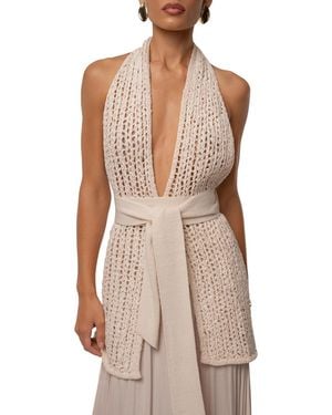 JLUXLABEL Low Tide Crochet Top - Natural