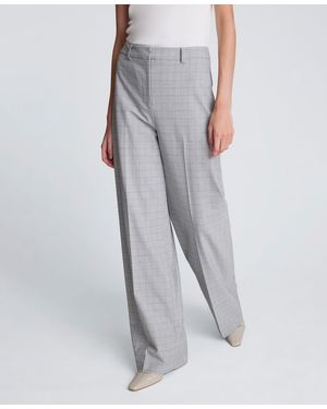 Kenneth Cole Fly Front High-rise Boyfriend Pants - Gray
