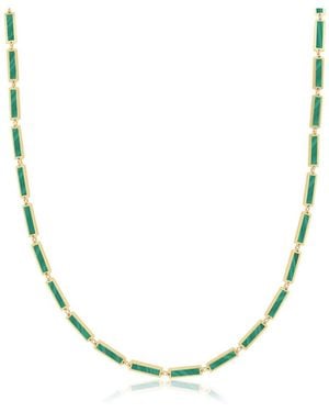 The Lovery Bar Necklace 14k Gold 16 Inches - Metallic