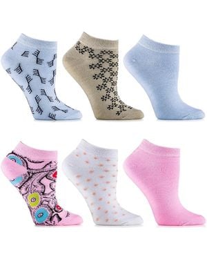 Gallery Seven Ankle Socks 6 Pack - White