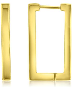 Roxy Waterproof 25mm Rectangle Hoop Earrings - Yellow