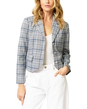 Central Park West Paulie Plaid Blazer - Blue