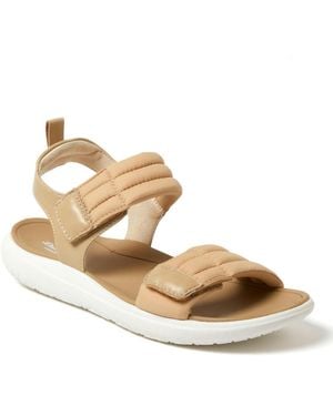 Dearfoams Thea Quarter Strap Sandal - Metallic