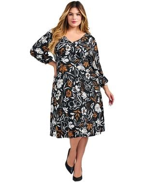 Avenue Plus Size Audrey Ity Dress - Black