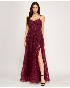 Invitee Layered Corset Bodice Dress