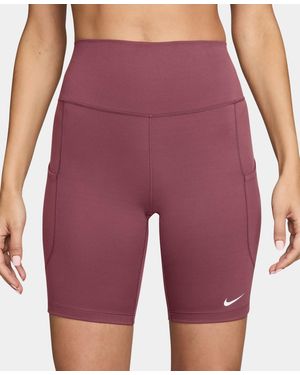 Nike One High-waisted Side-pocket 8" Bike Shorts - Purple