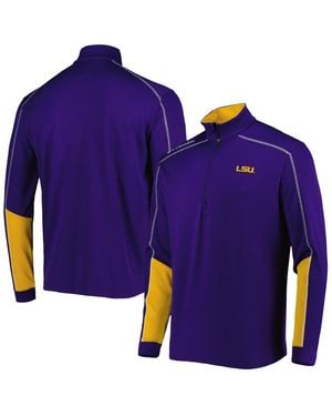 Columbia Lsu Tigers Shotgun 2.0 Omni-wick Quarter-zip Jacket - Blue