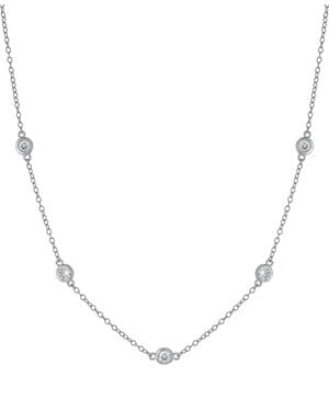 Macy's Cubic Zirconia Station Necklace - Natural
