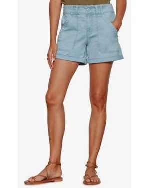 Sanctuary Mid Rise Stretch Shorts - Blue
