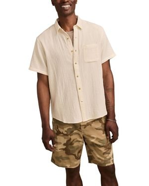 Lucky Brand Double Gauze Short Sleeve Shirt - Natural