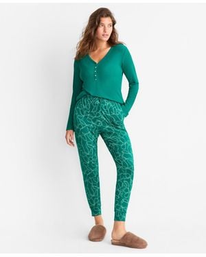 State Of Day jogger Pajama Pants Xs-3x - Green