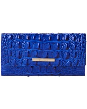 Brahmin Cordelia Embossed Leather Wallet - Blue