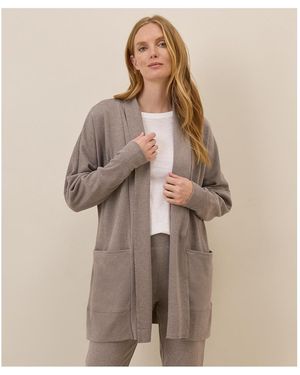 Pact Organic Cotton Airplane Wrap Cardigan - Brown