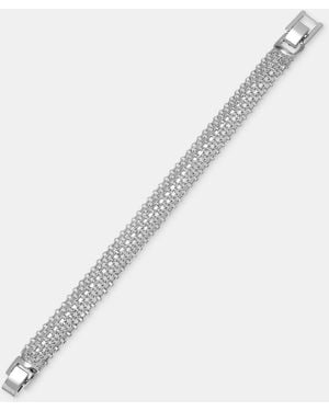 On 34th Silver-tone Flex Bracelet - White