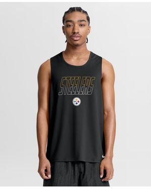 Nike Pittsburgh Steelers Kickoff Miler Dri-fit Sleeveless Tank Top - Black
