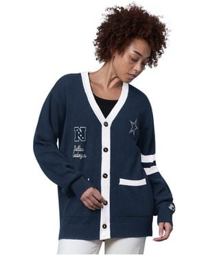Starter Dallas Cowboys Back Shot Button-up Cardigan Sweater - Blue