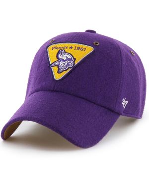 '47 And Minnesota Vikings Field Goal Clean Up Adjustable Hat - Purple