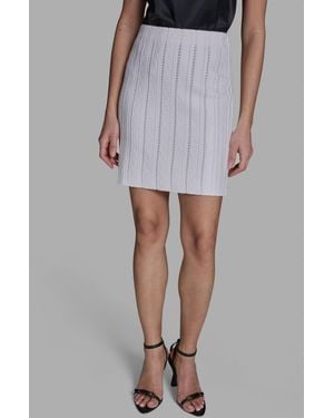 BCBGMAXAZRIA Pull-on Mini Sweater Skirt - Gray