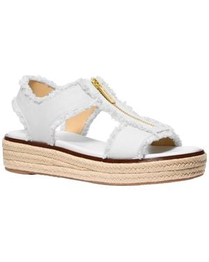 Michael Kors Berkley Espadrille Platform Sandals - White