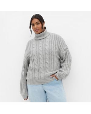 City Chic Plus Size Avah Sweater - Gray
