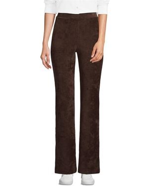 Lands' End Sport Knit High Rise Corduroy Bootcut Pants - Brown