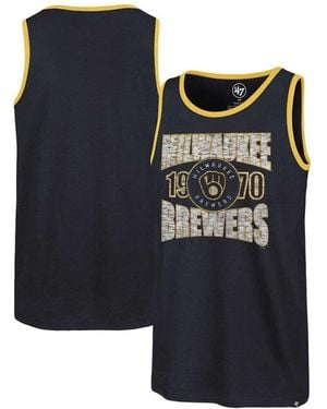 '47 Milwaukee Brewers Upload Franklin Tank Top T-shirt - Blue