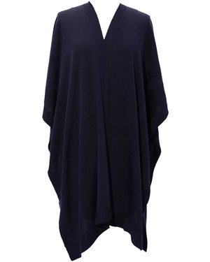 Ralph Lauren Textured Knit Ruana - Blue