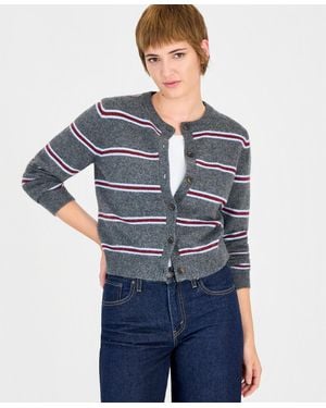 Levi's Claire Stripe Wool-blend Cardigan - Blue