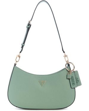 Guess Noelle Top Zip Shoulder Bag - Green